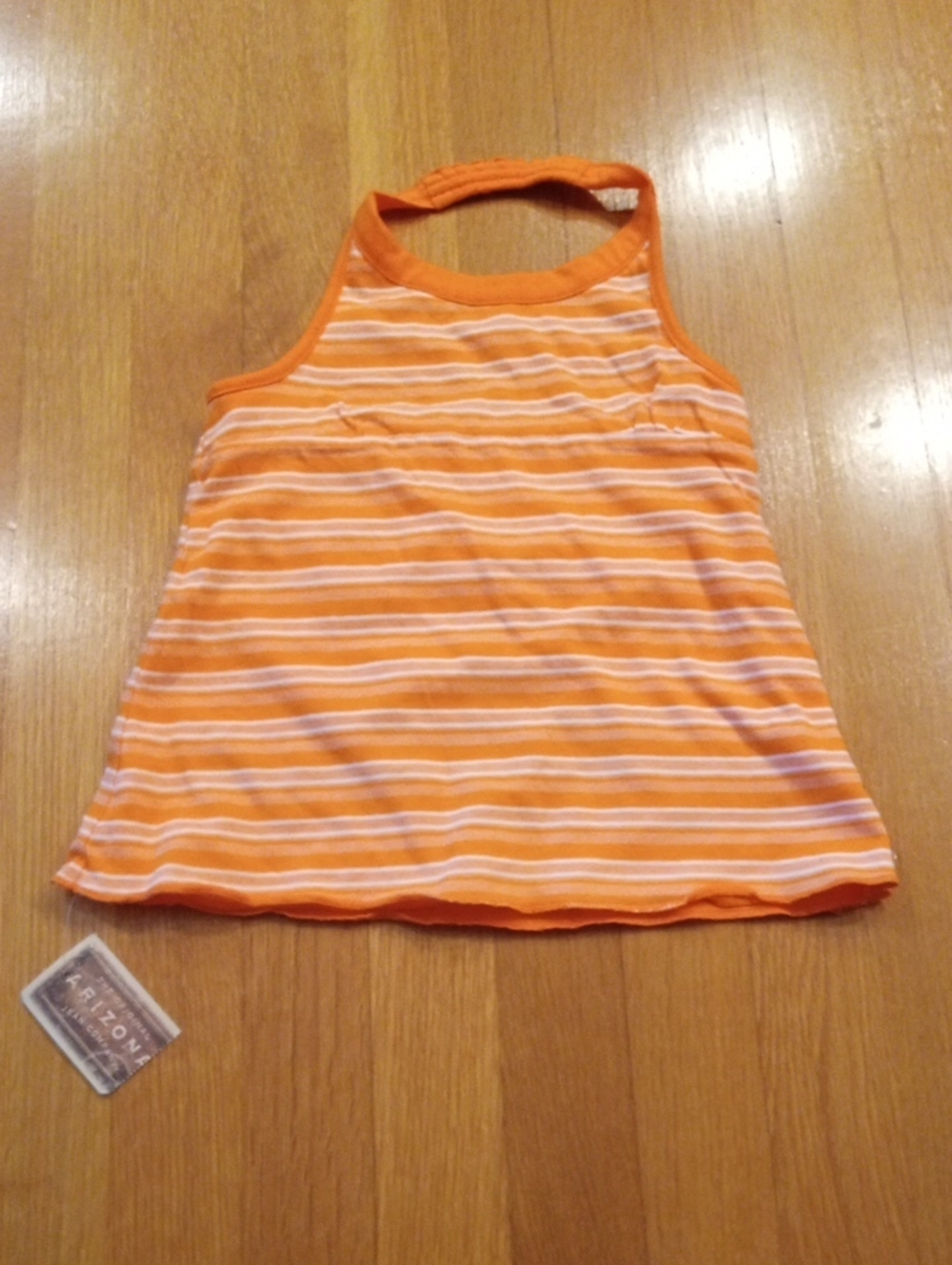 NWT Arizona Reversible Girls Striped Halter Top Y2K 5